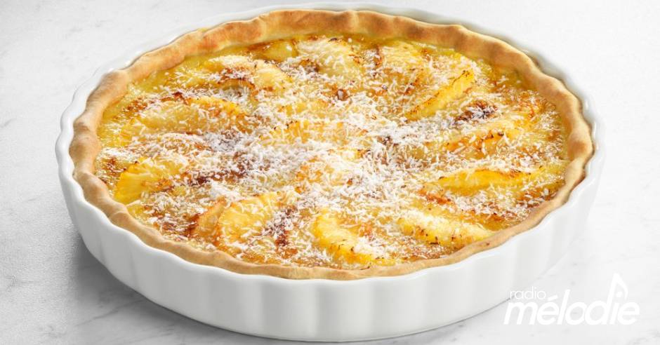 Recette Tarte ananas noix de coco Radio Mélodie