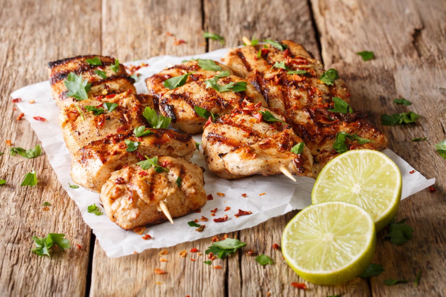 Brochettes de poulet marinées au citron et aux herbes Radio Mélodie