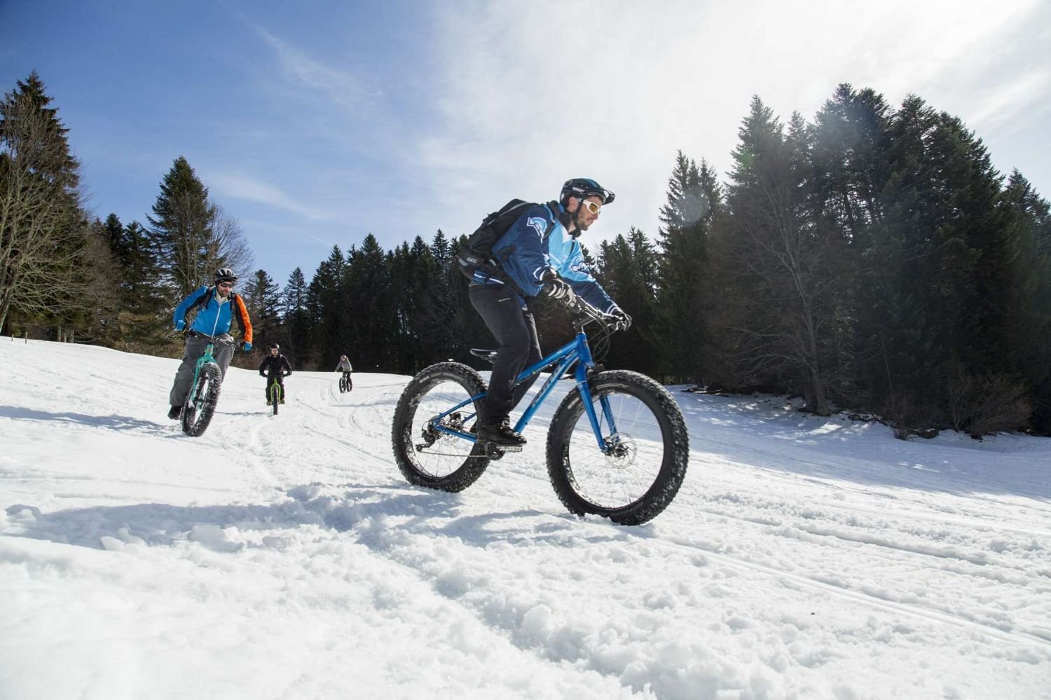 Gerardmer : Le vélo sur neige, une première dans les Vosges !