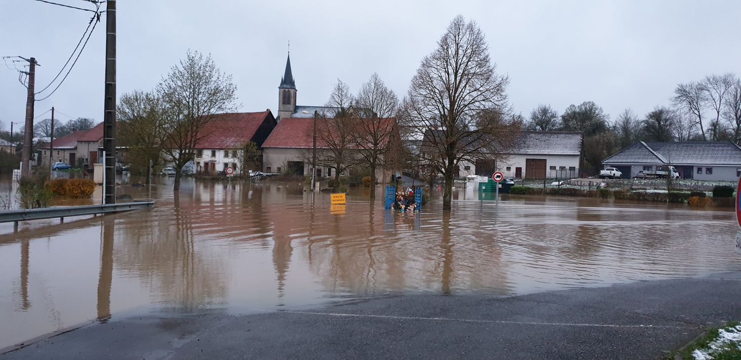 La Moselle et l'Alsace-Bossue touchés <br />
par des inondations 