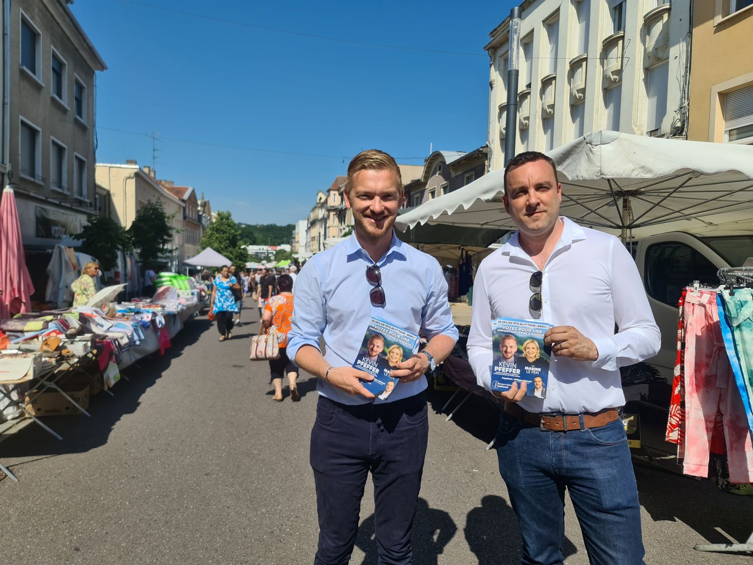 Forbach : Kévin Pfeffer et Christophe Arend en pleine campagne pour séduire les électeurs
